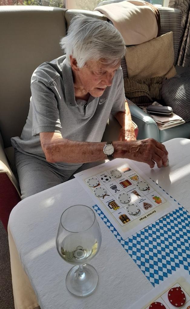resident playing bingo