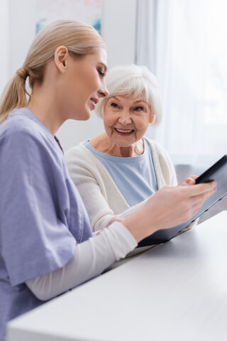 resident with nurse