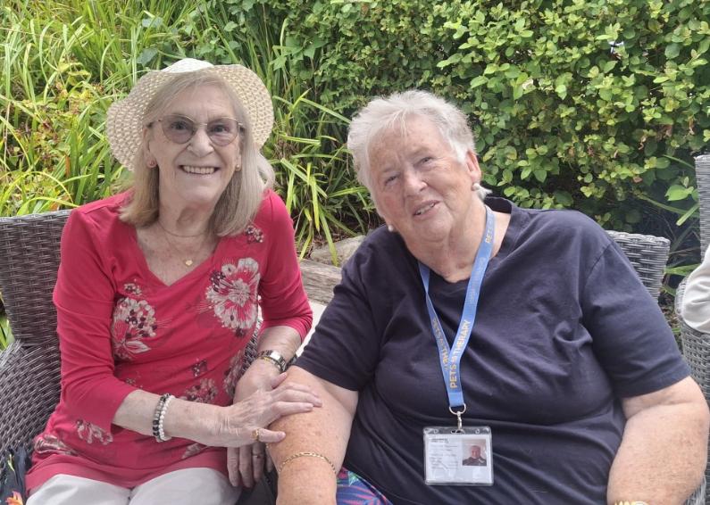 resident in garden at family fun day