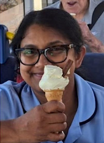 nurse-with-glasses-eating-ice-cream